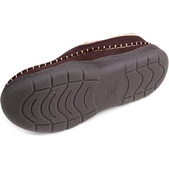 Men\'s Slip On Moccasin Warm Fuzzy Comfy Fluffy Wide Loafer Slippers